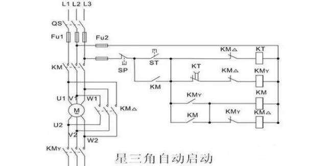星三角启动原理图