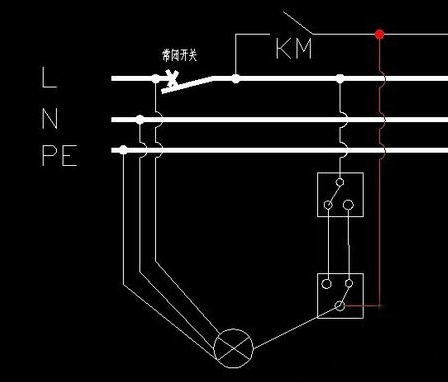 单联双控开关接线图
